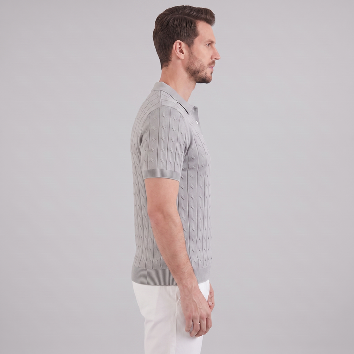 Poloshirt Heren Textured Knit Casual Zomer
