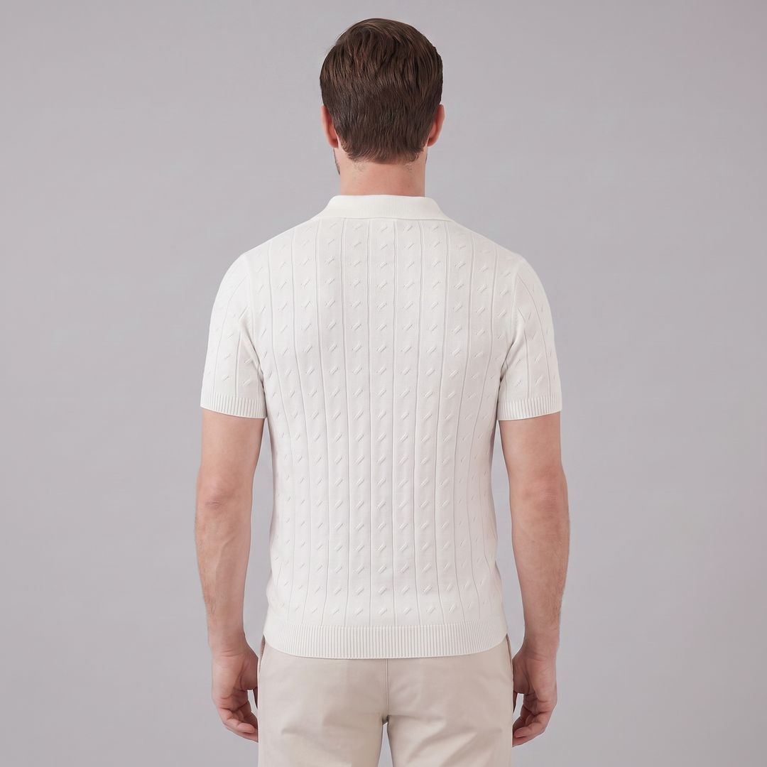 Poloshirt Heren Textured Knit Casual Zomer