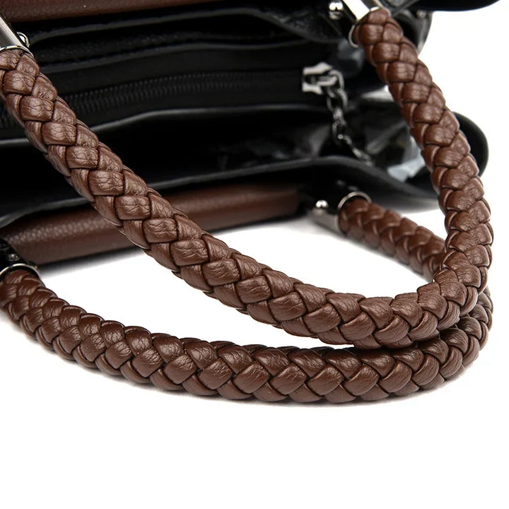 L'Éloriée Gegraveerde Vintage Leren Tas