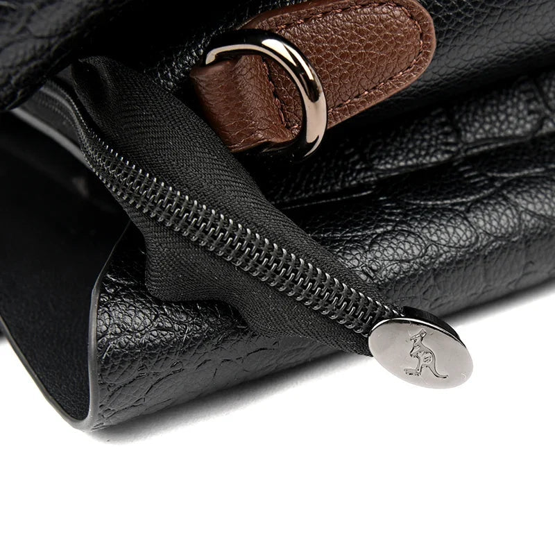 L'Éloriée Gegraveerde Vintage Leren Tas