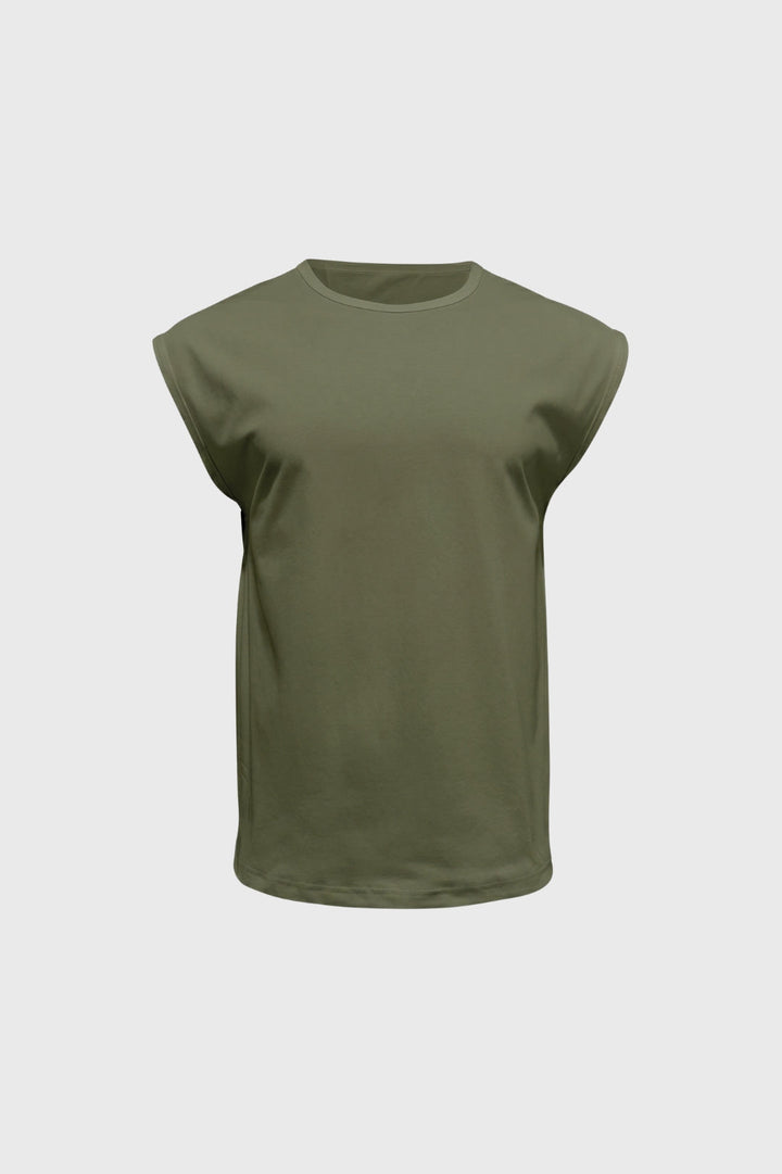 Mouwloze T-shirt Heren - Oversized Pasvorm | Ronde Hals