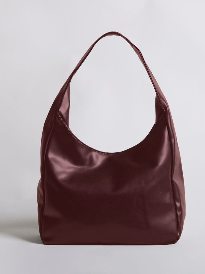 Minimalistisch vegan leer hobo schoudertas