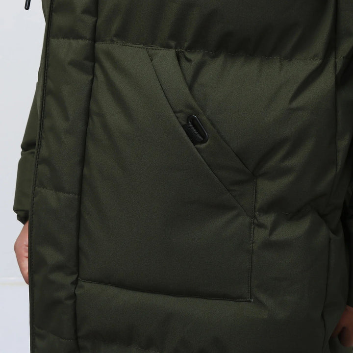 Heren Geïsoleerde Gequilt Parka met Kap - Gezellige Winter Bovenkleding