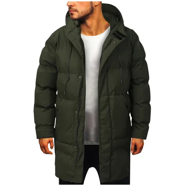 Heren Geïsoleerde Gequilt Parka met Kap - Gezellige Winter Bovenkleding