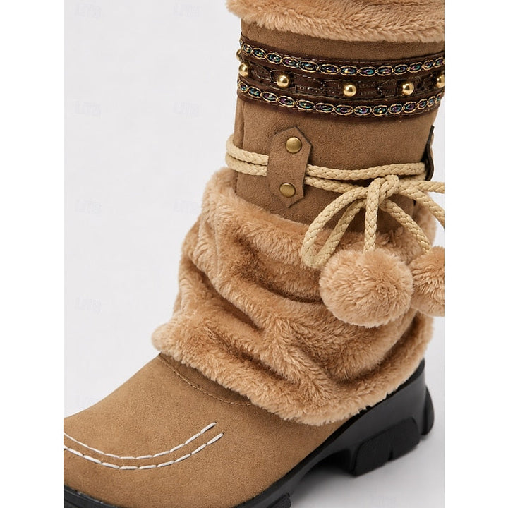 Wren | Gezellige Boho Winterlaarzen tot de Middenkuit