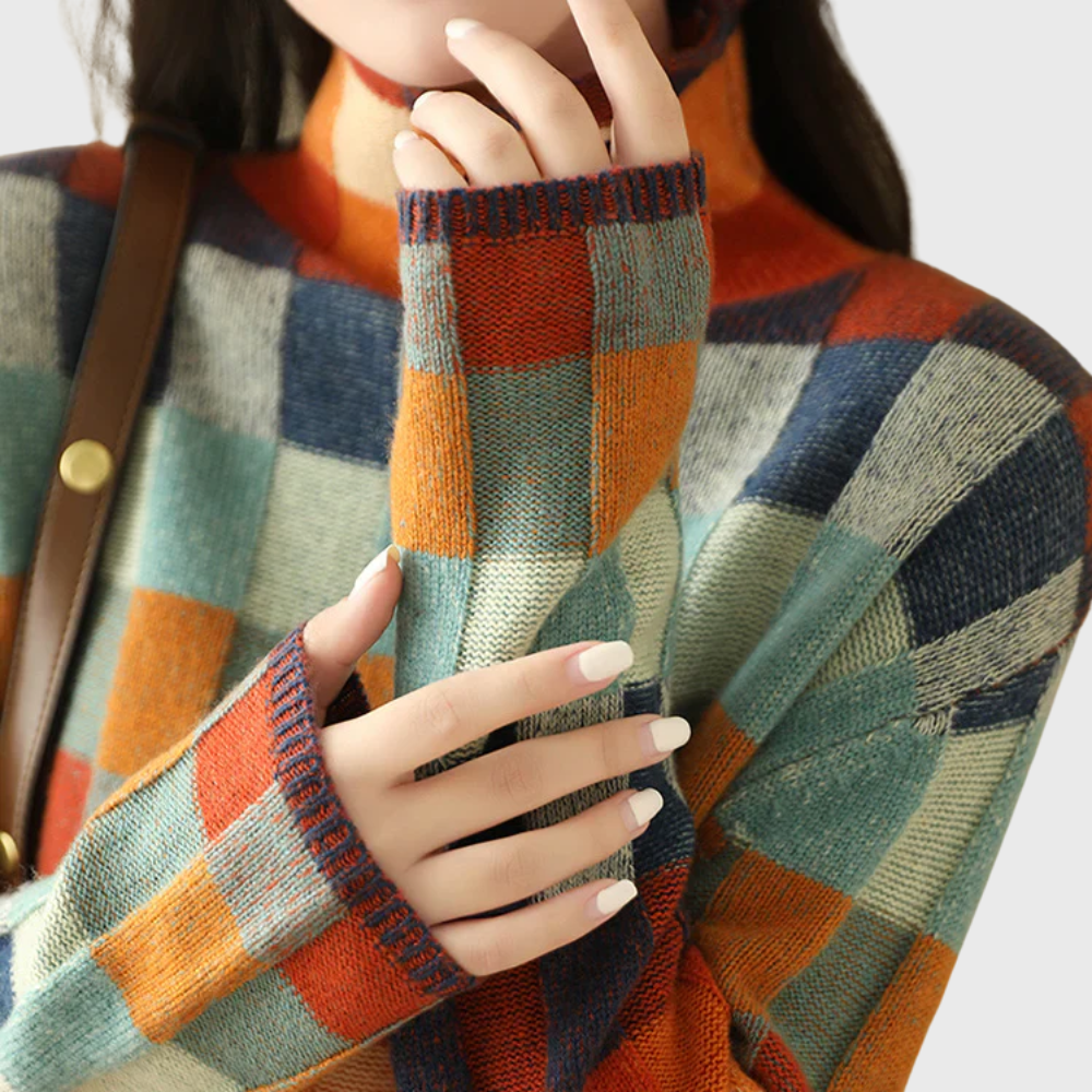 Rachele | Kleurblok Crew Neck Trui