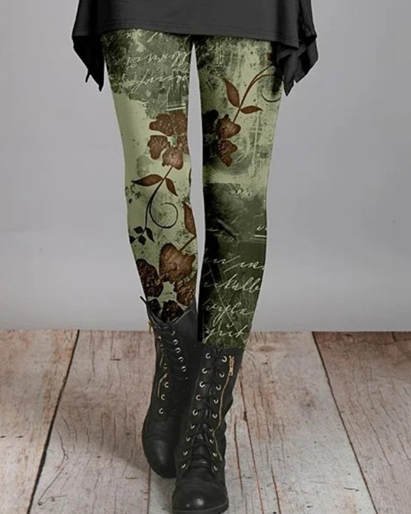 Retro Boheemse Leggings met Etnische Prints – Ziva