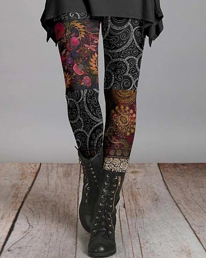 Retro Boheemse Leggings met Etnische Prints – Ziva