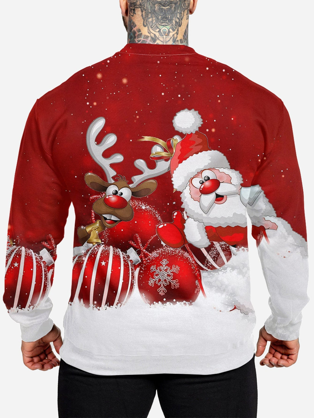Ruben | Heren kerstman en rendier crewneck sweatshirt