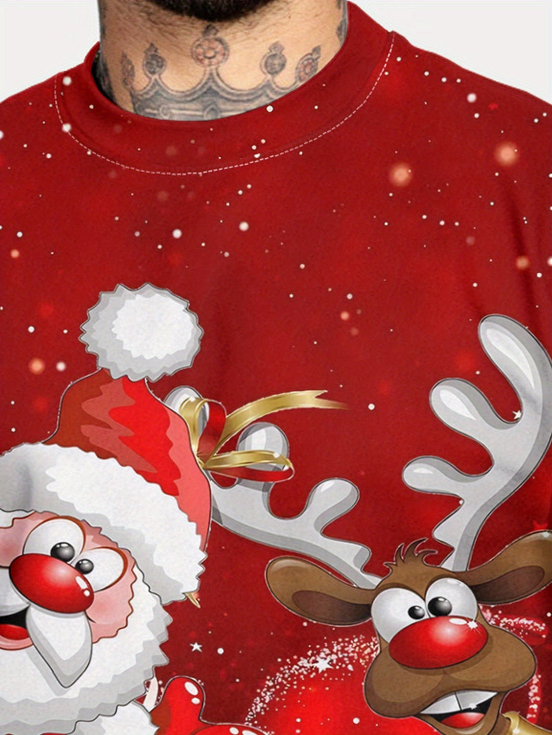 Ruben | Heren kerstman en rendier crewneck sweatshirt