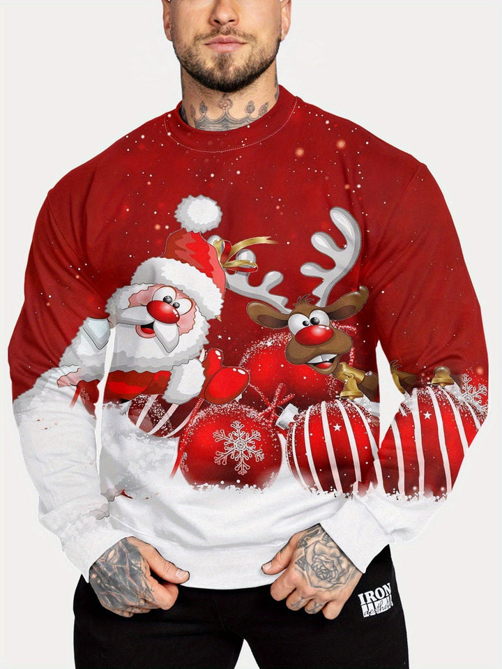 Ruben | Heren kerstman en rendier crewneck sweatshirt