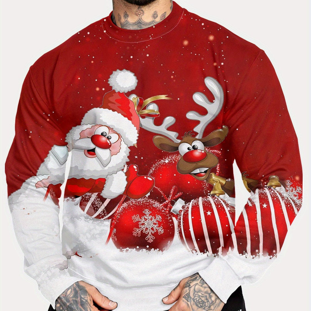 Ruben | Heren kerstman en rendier crewneck sweatshirt