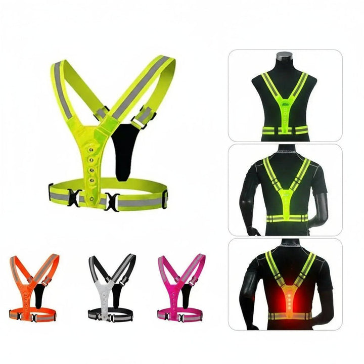 RUNSPARK – Verstelbaar LED Vest – 3 Modi voor Veilige Nachttraining