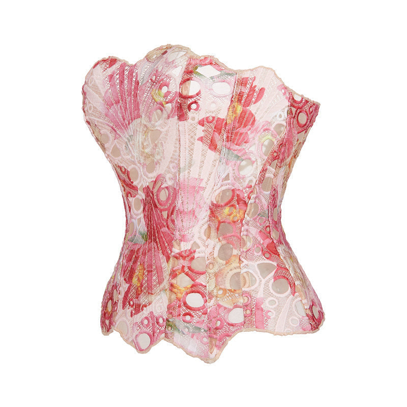 Kanten Corset Top Met Strapless Pasvorm Voor Dames