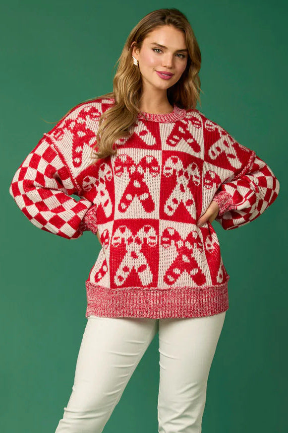 Saar | Crew-Neck Geribbelde Nonchalante Trui
