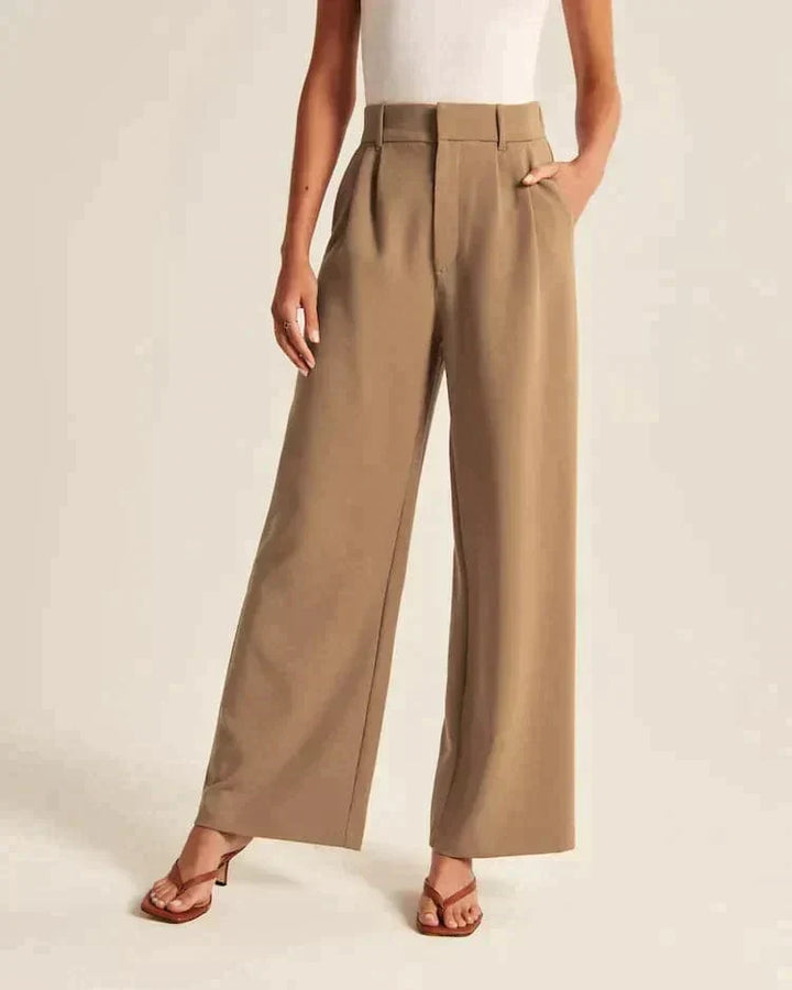 Saskia | Hoge Taille Wijde Pijp Broek