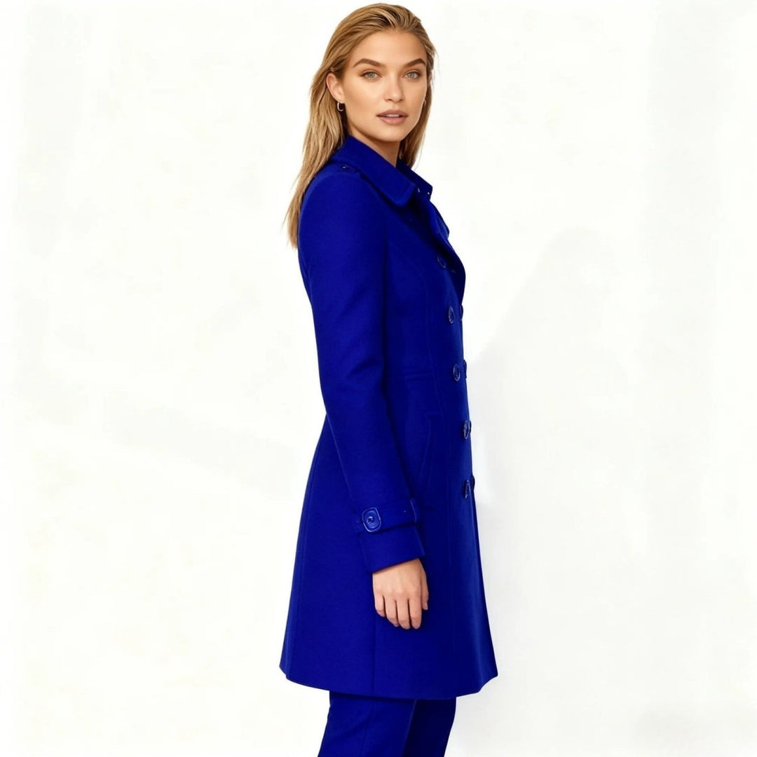 Sena | Minimalistische Trenchcoat met Notch-Lapel en Fit-and-Flare