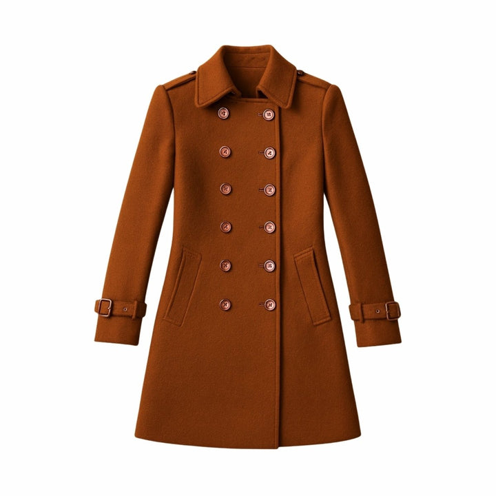 Sena | Minimalistische Trenchcoat met Notch-Lapel en Fit-and-Flare