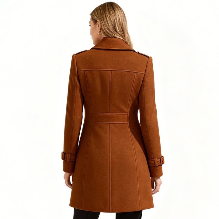 Sena | Minimalistische Trenchcoat met Notch-Lapel en Fit-and-Flare