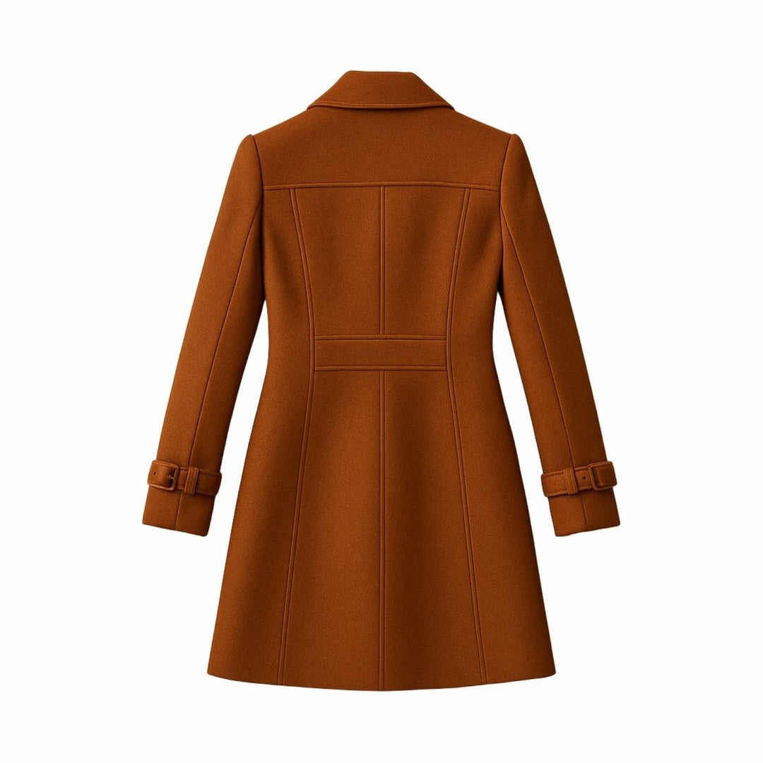 Sena | Minimalistische Trenchcoat met Notch-Lapel en Fit-and-Flare