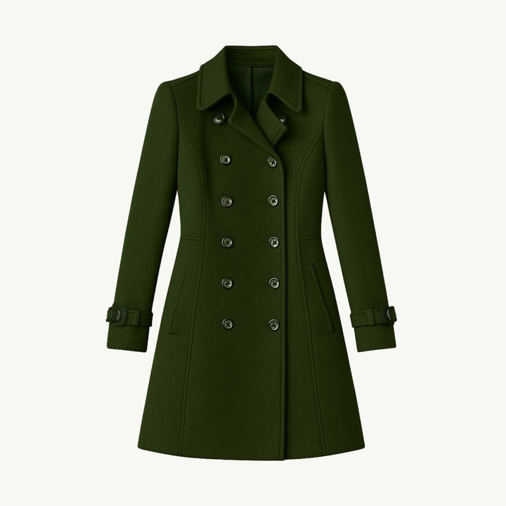 Sena | Minimalistische Trenchcoat met Notch-Lapel en Fit-and-Flare