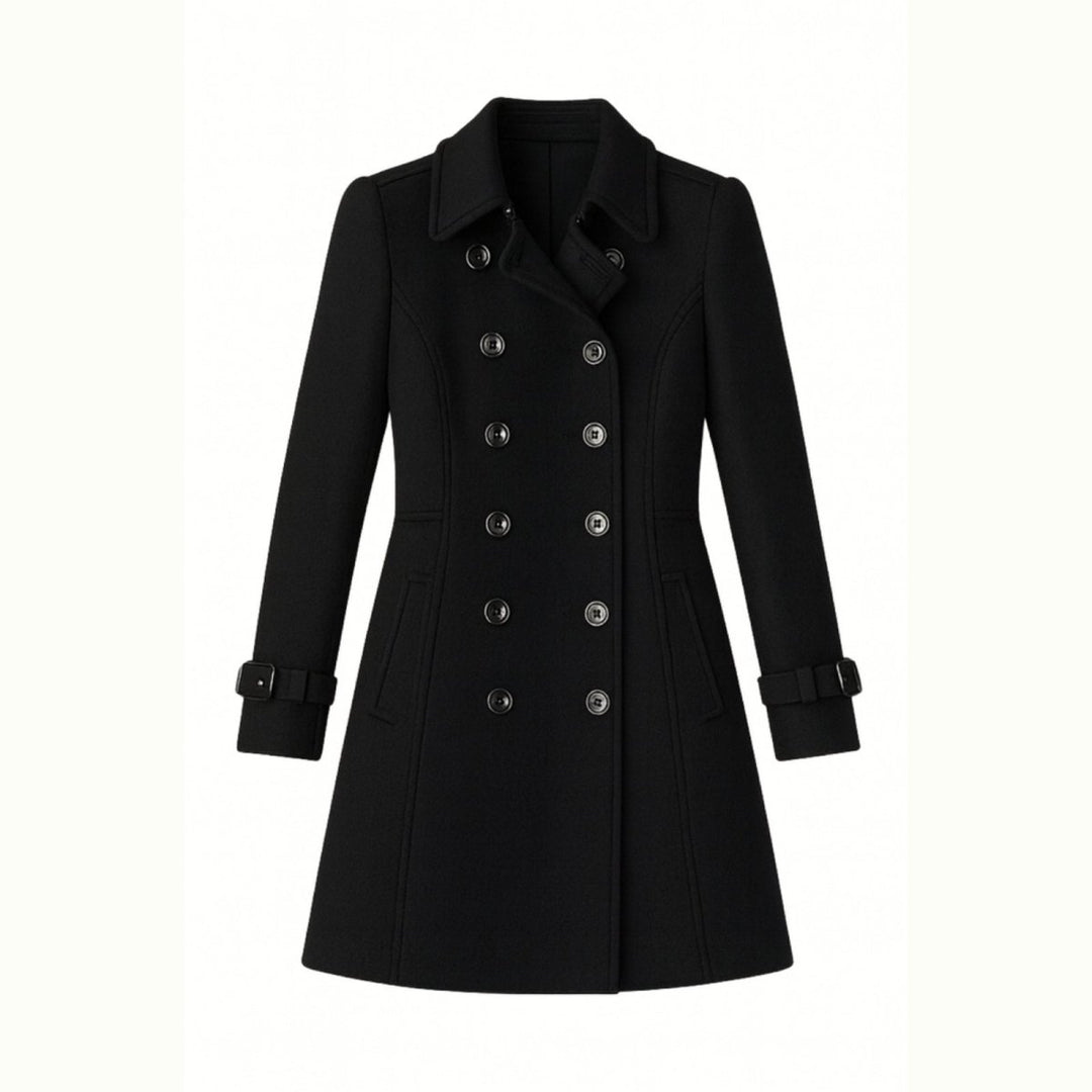 Sena | Minimalistische Trenchcoat met Notch-Lapel en Fit-and-Flare