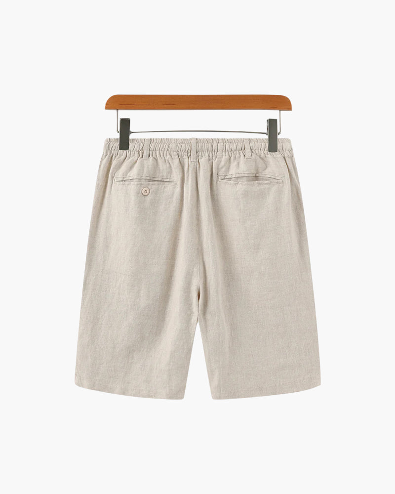 Shorts Heren Linnen Rechte Pasvorm Zomer Casual