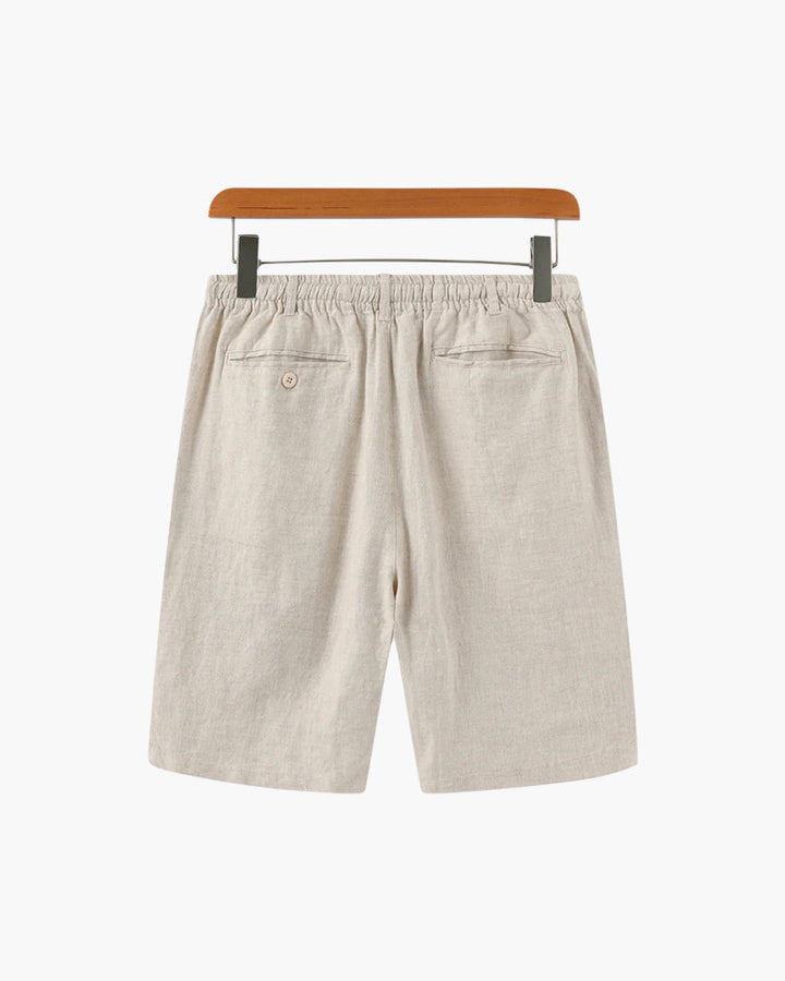 Shorts Heren Linnen Rechte Pasvorm Zomer Casual