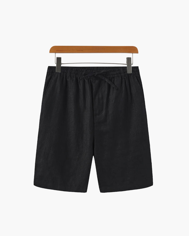 Shorts Heren Linnen Rechte Pasvorm Zomer Casual