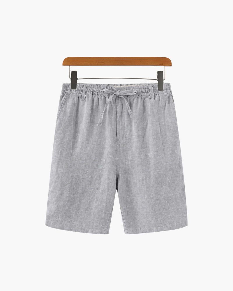 Shorts Heren Linnen Rechte Pasvorm Zomer Casual