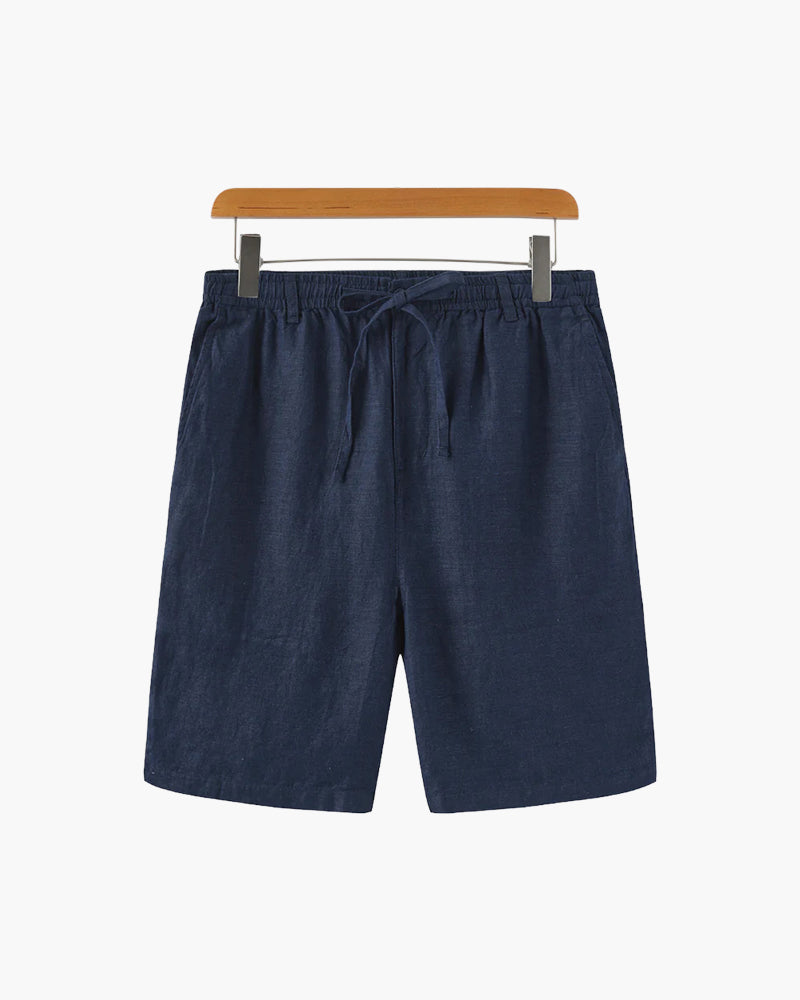 Shorts Heren Linnen Rechte Pasvorm Zomer Casual