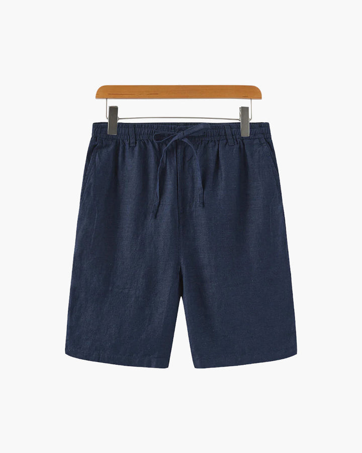 Shorts Heren Linnen Rechte Pasvorm Zomer Casual