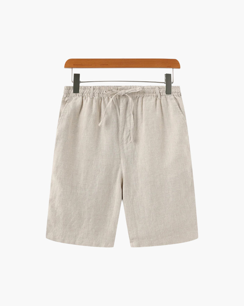 Shorts Heren Linnen Rechte Pasvorm Zomer Casual
