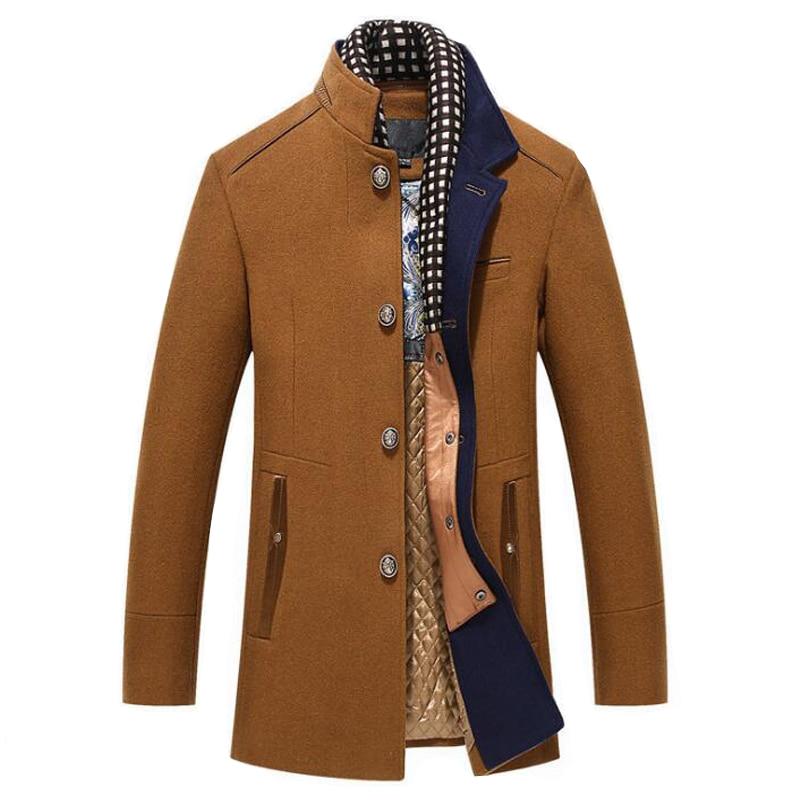 Sjoerd | Wollen cashmere afneembare sjaaljas voor heren