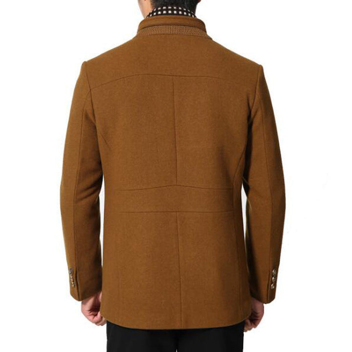 Sjoerd | Wollen cashmere afneembare sjaaljas voor heren