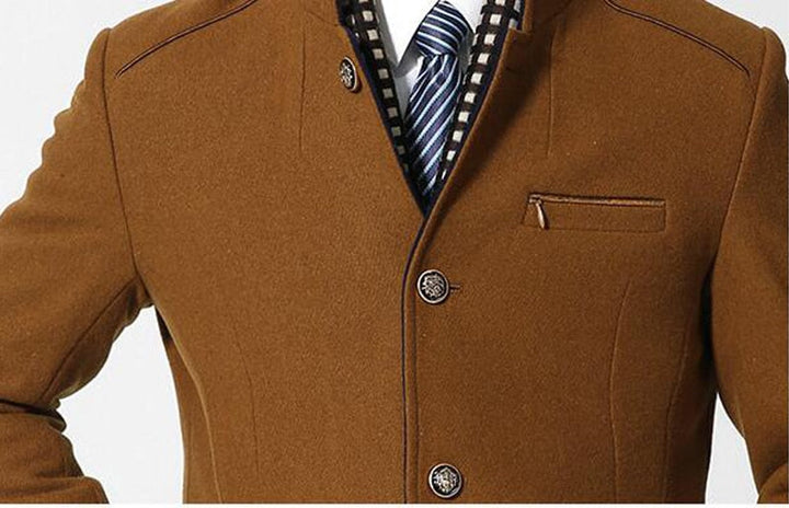 Sjoerd | Wollen cashmere afneembare sjaaljas voor heren