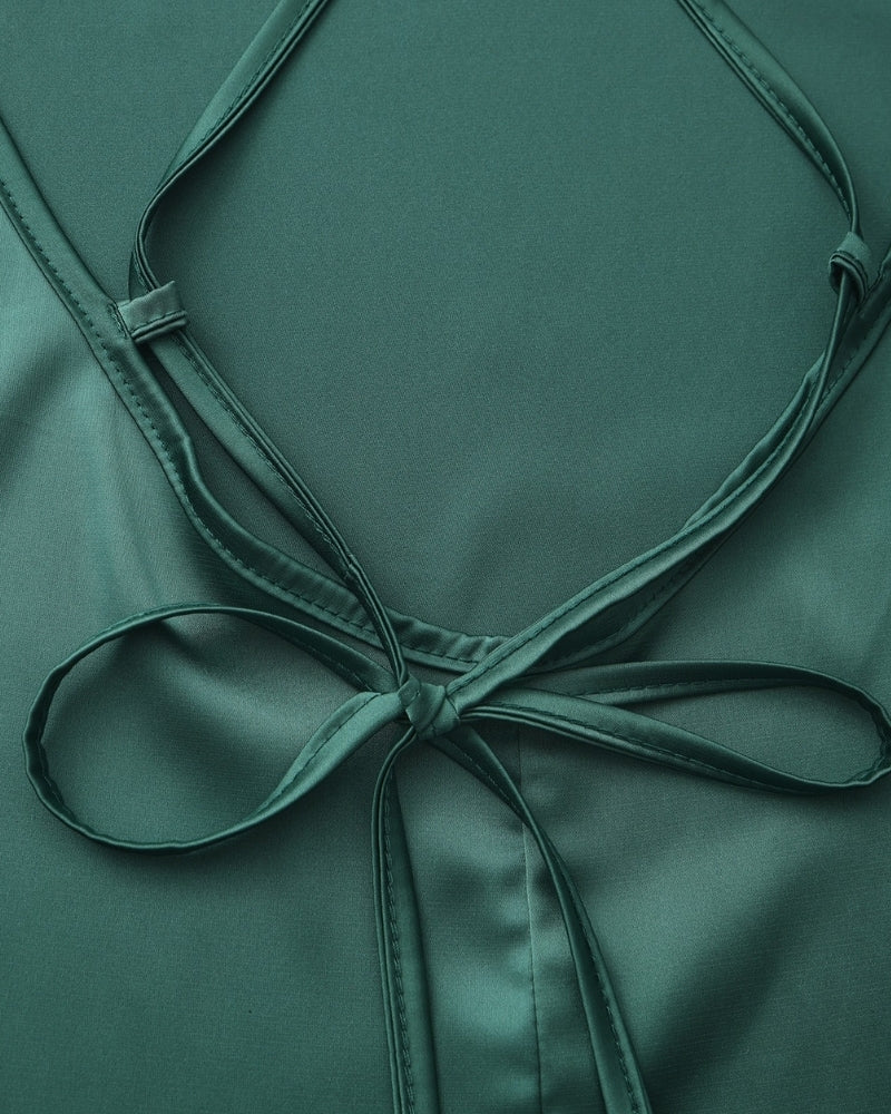 Slipjurk Dames Zijde Cowl Hals Elegant