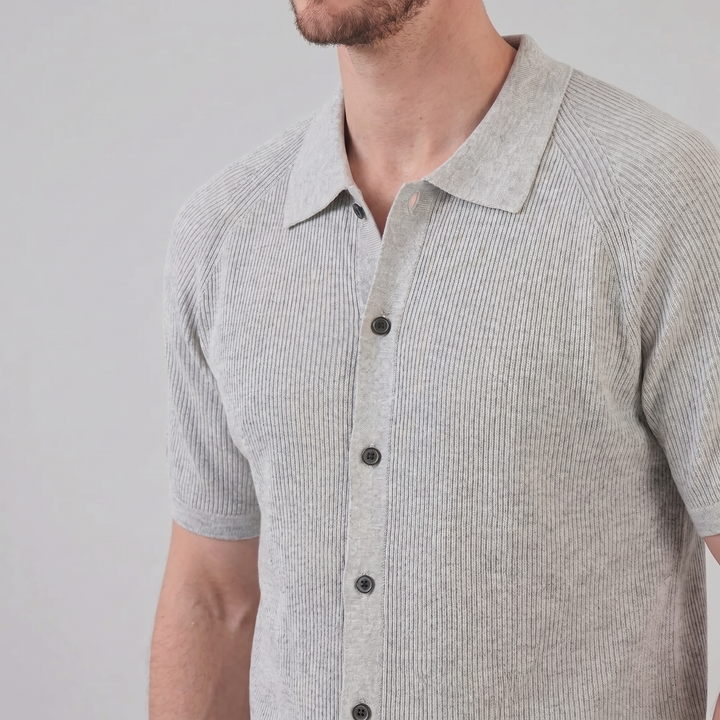 Smart Casual Polo Shirt Heren Lange Mouwen Button