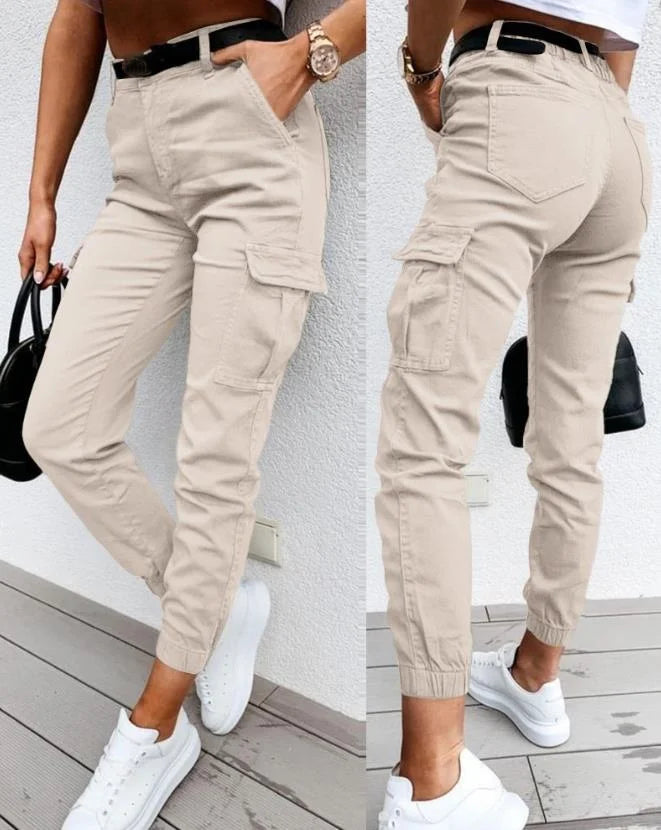 Sofie | Cargo broek met hoge taille