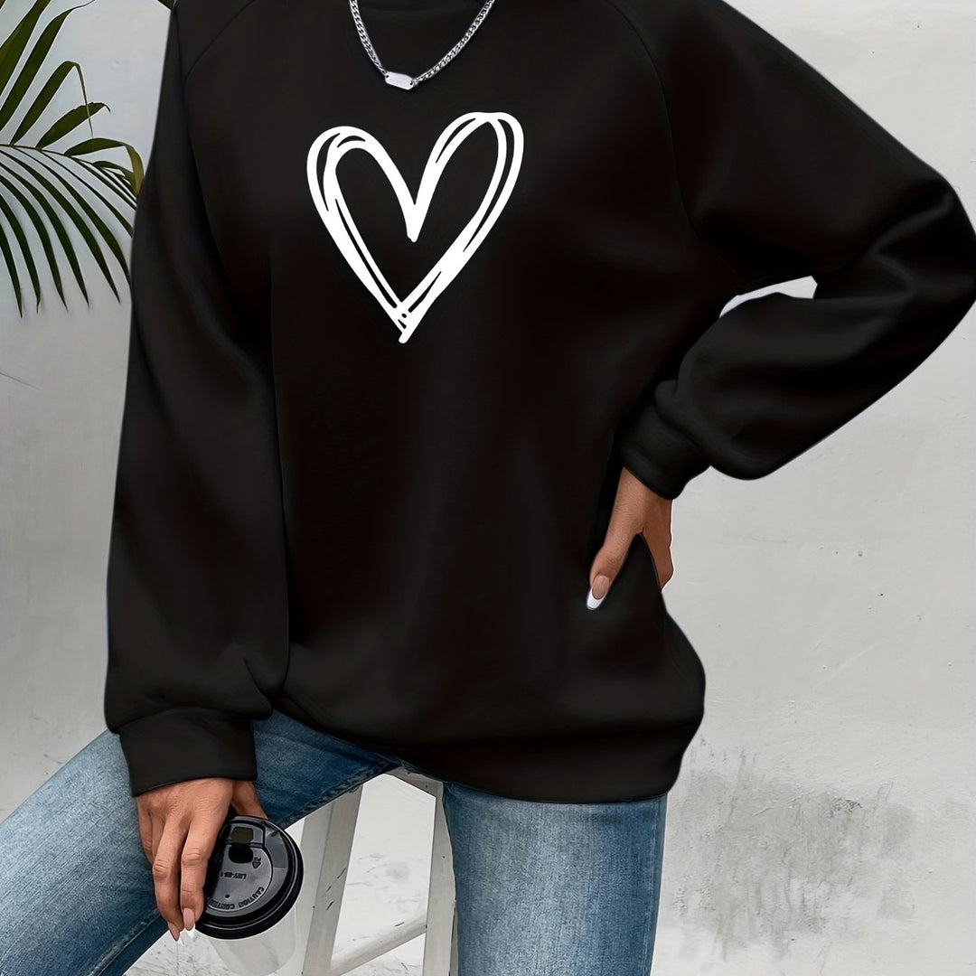 Sophie | Casual sweatshirt met hartprint