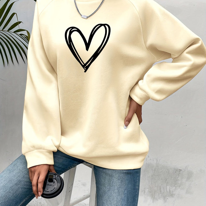 Sophie | Casual sweatshirt met hartprint