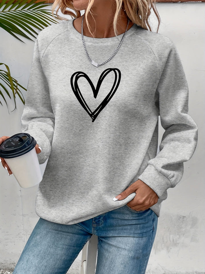 Sophie | Casual sweatshirt met hartprint