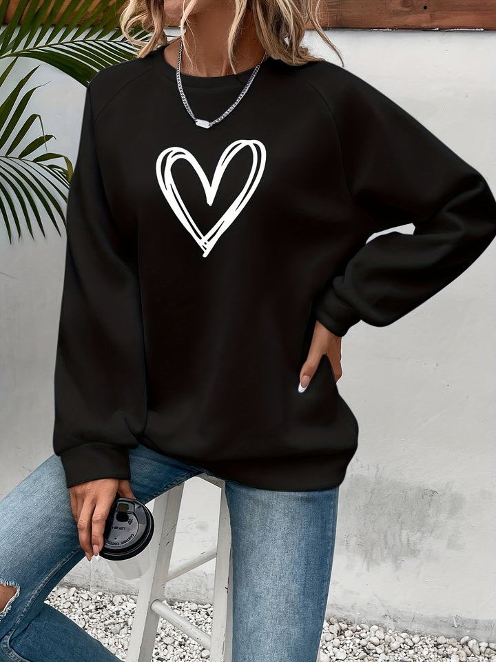 Sophie | Casual sweatshirt met hartprint