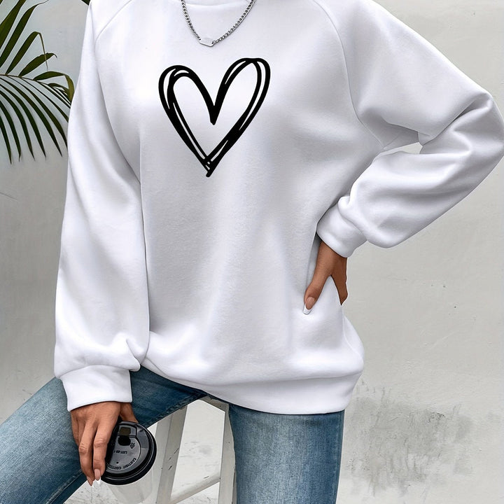 Sophie | Casual sweatshirt met hartprint