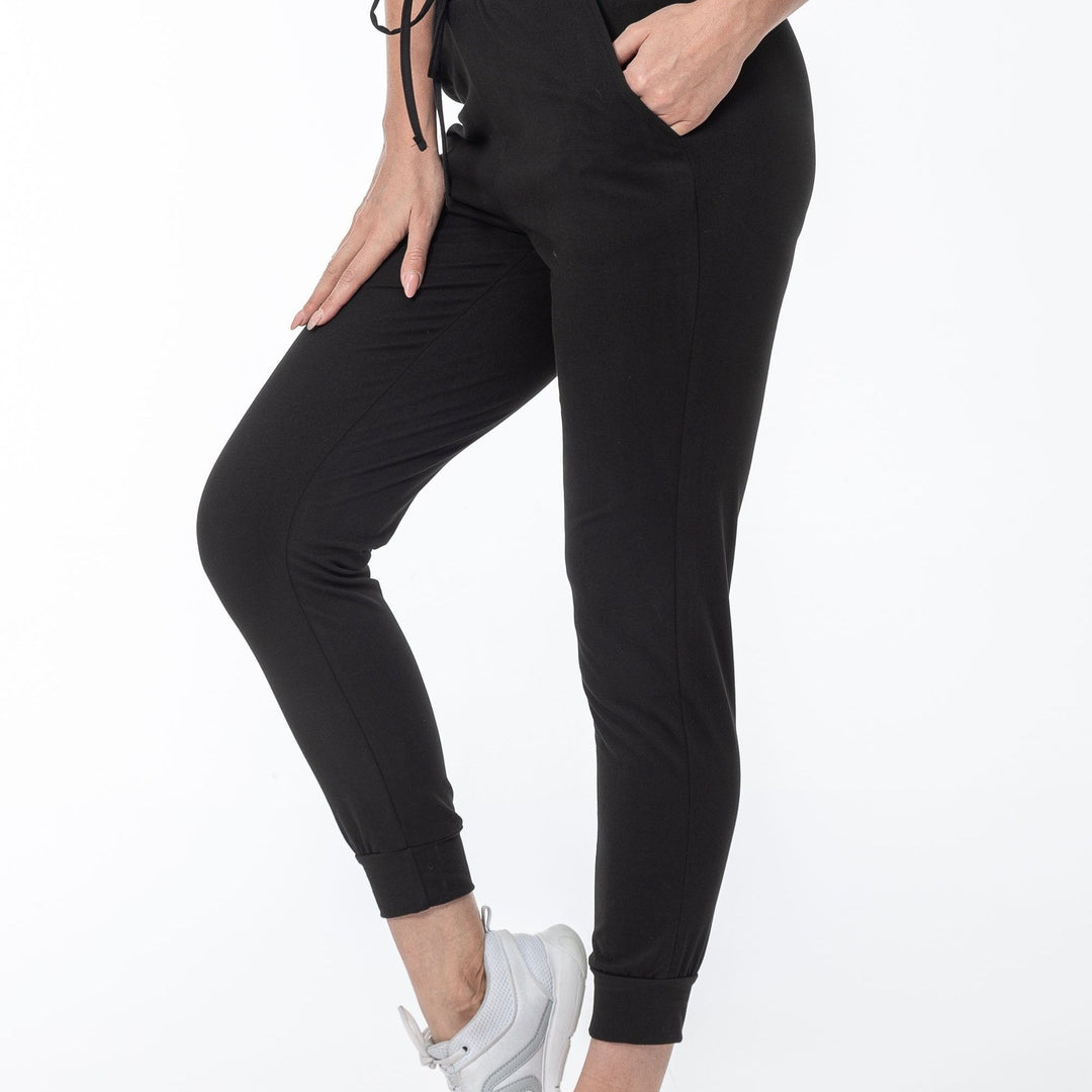 Sophie | Effen kleur casual hardloopbroek met zak