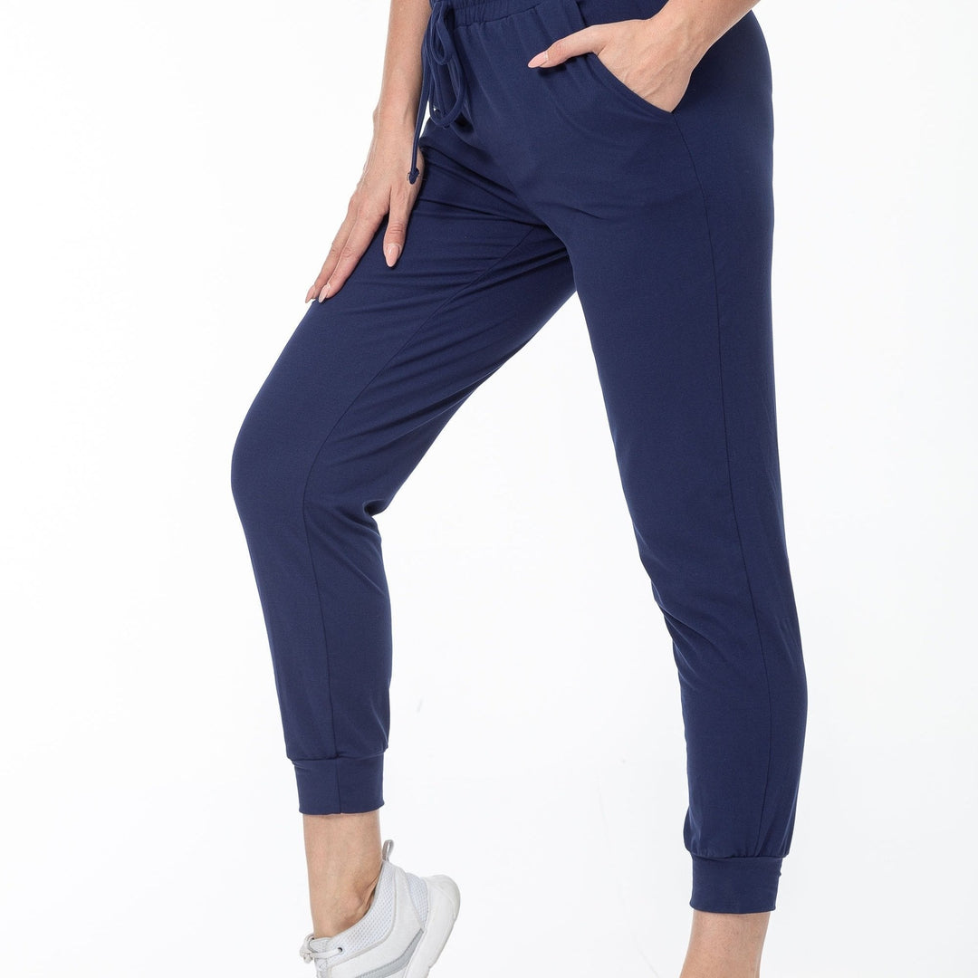 Sophie | Effen kleur casual hardloopbroek met zak