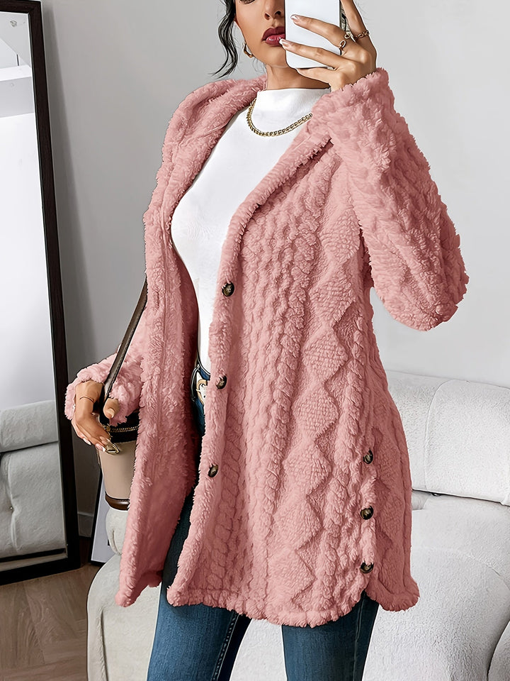 Sophie | Fluffy teddy hoodie jas