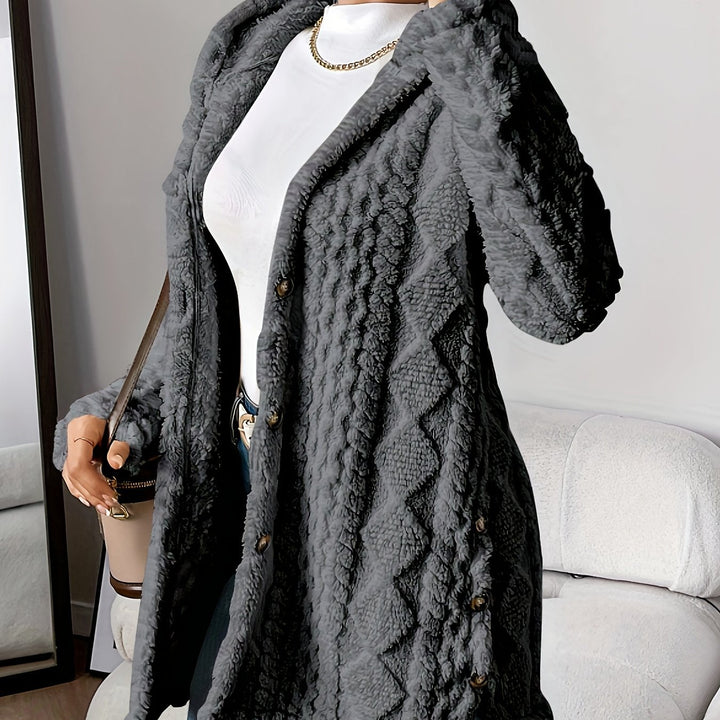 Sophie | Fluffy teddy hoodie jas