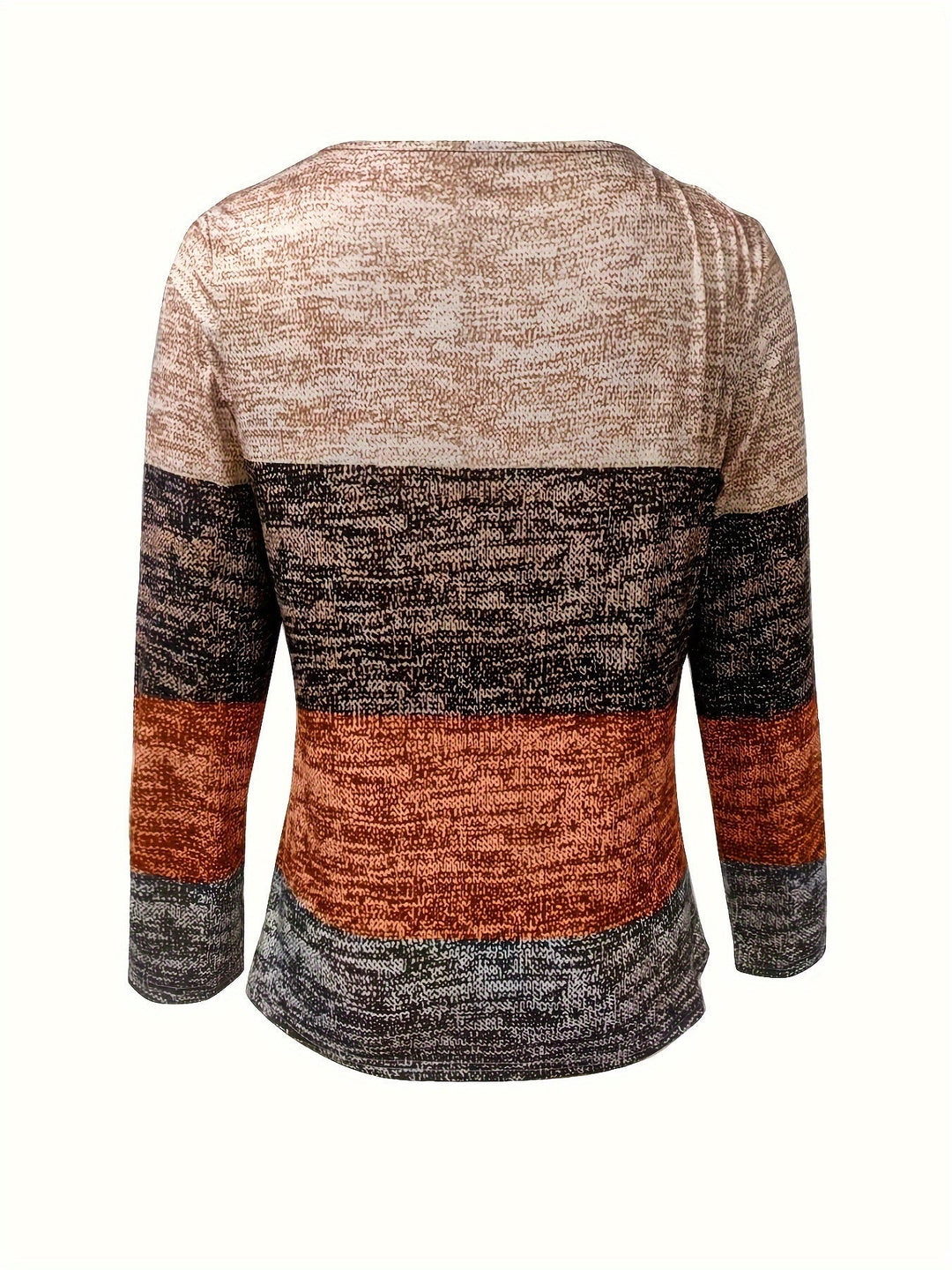 Sophie | Kleurrijk blok kwart rits T-shirt met lange mouwen
