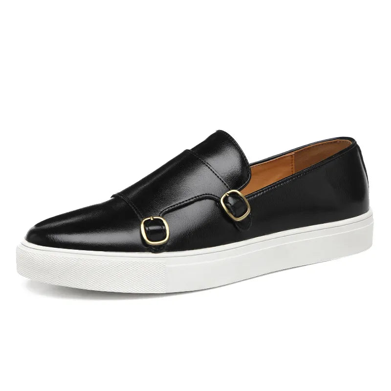 Dubbele Gesp Loafer Stijl Casual Schoenen